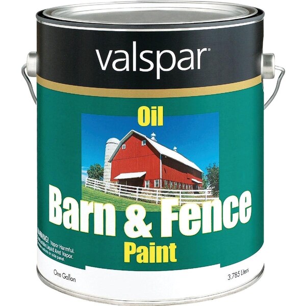 Valspar Oil Paint & Primer In One Low Sheen Barn & Fence Paint, White, 1 Gal. 018.3141-75.007 - main